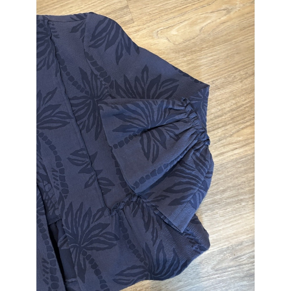 Lilly Pulitzer Shaylee Jacket True Navy Palm Paradise Puckered XXS - Picture 4 of 4